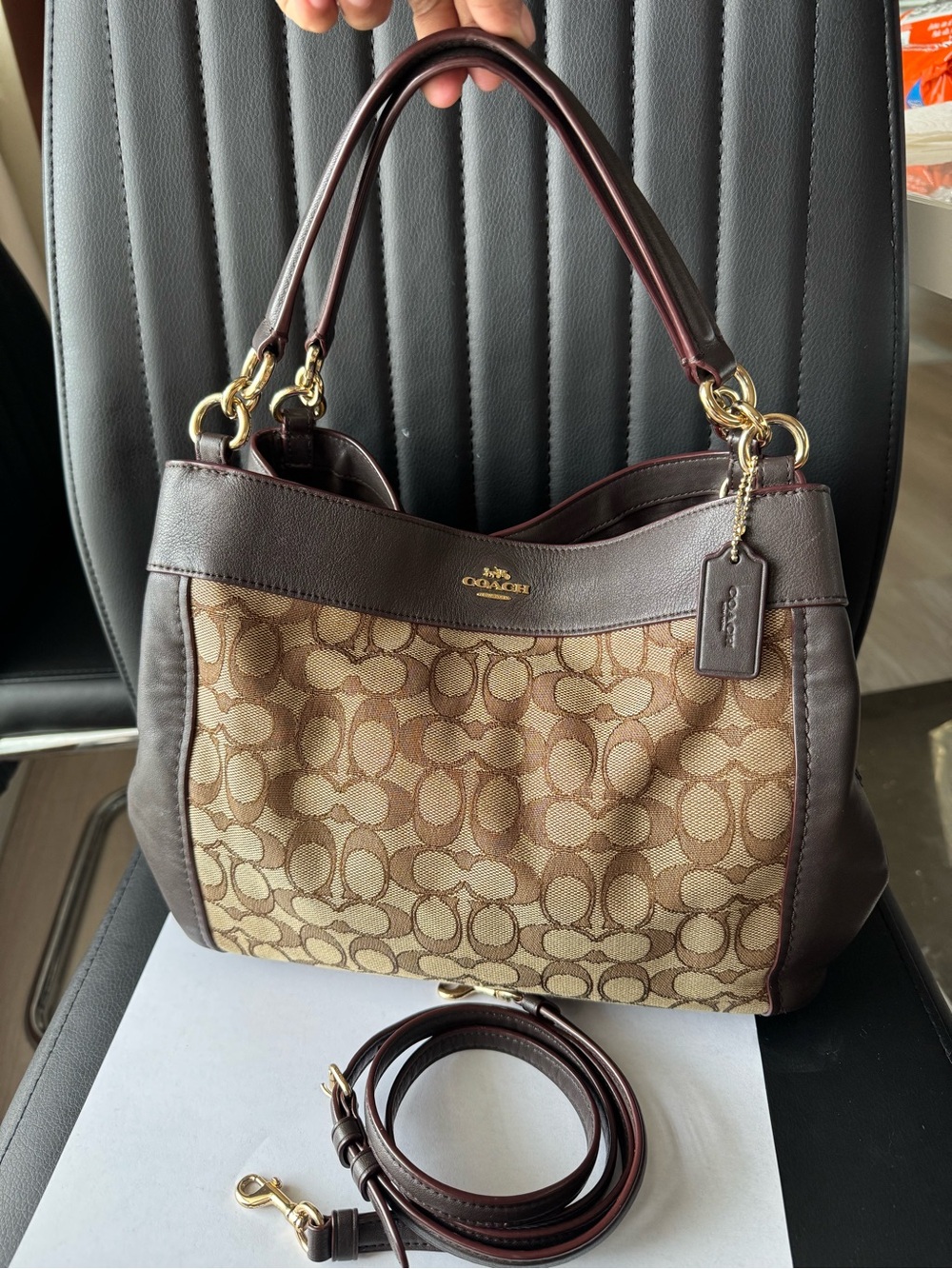 Coach Lexi handbag/ crossbody bag in signature jacquard F29548